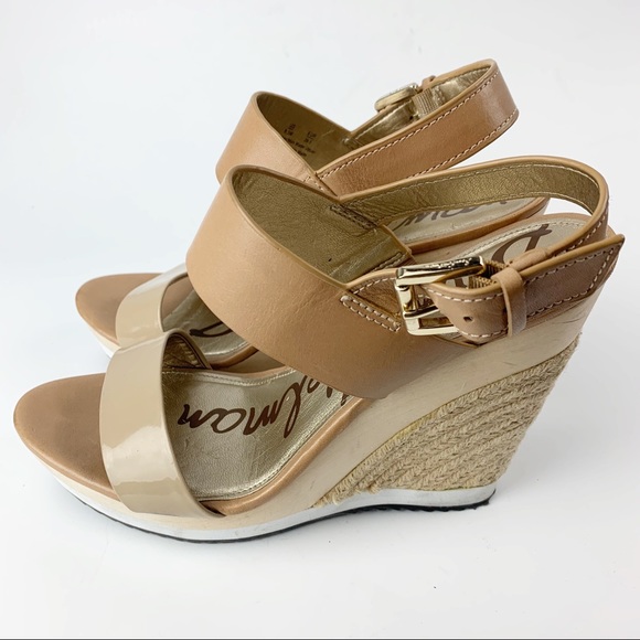 Sam Edelman ‘Korinne’ Nude Platform Wedge Sandal - Picture 4 of 8